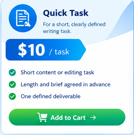 Content / Research Writing - Quick Task