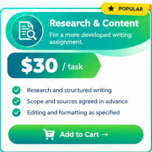 Content / Research Writing - Research & Content