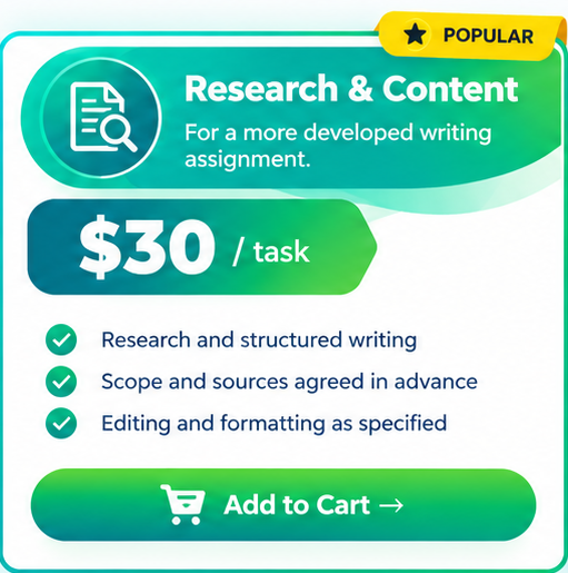 Content / Research Writing - Research & Content